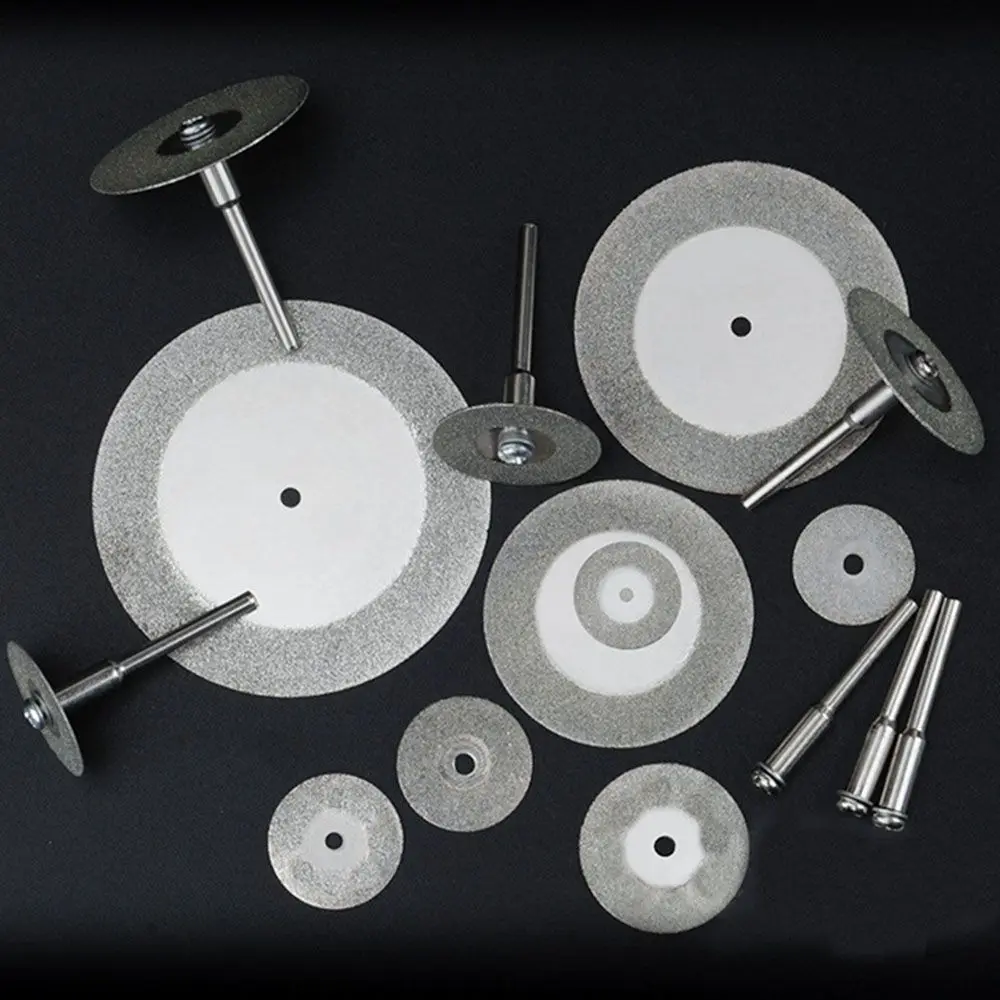 10pcs/set Abrasive Grinding Wheel Mini Diamond Saw Rotary Tool Cutting Disc Kit Diamond Cutting Disc