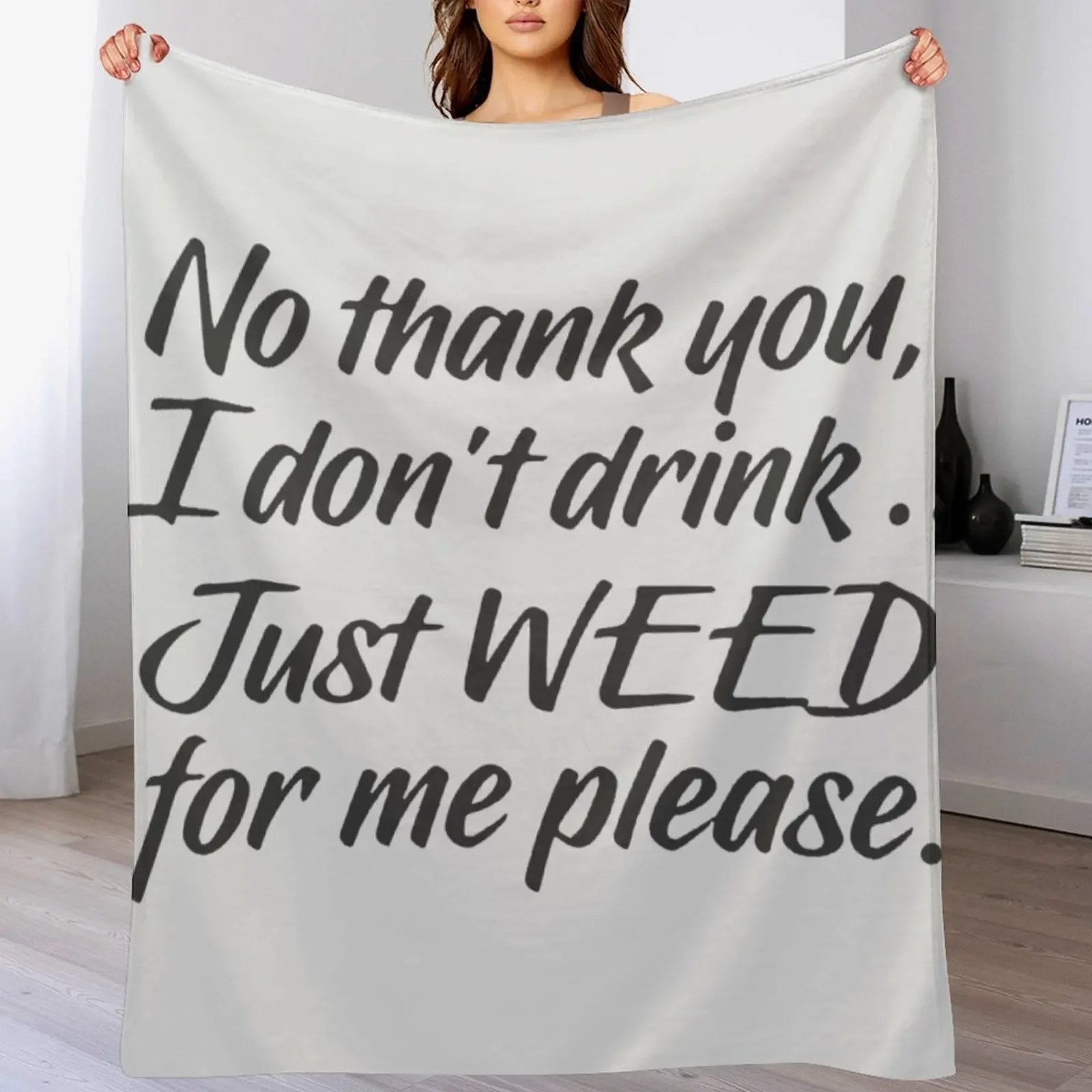 لا شكرا لك أنا لا أشرب فقط الاعشاب بالنسبة لي يرجى رمي بطانية أريكة الزخرفية الفاخرة St الفاخرة مصمم الزخرفية البطانيات #1