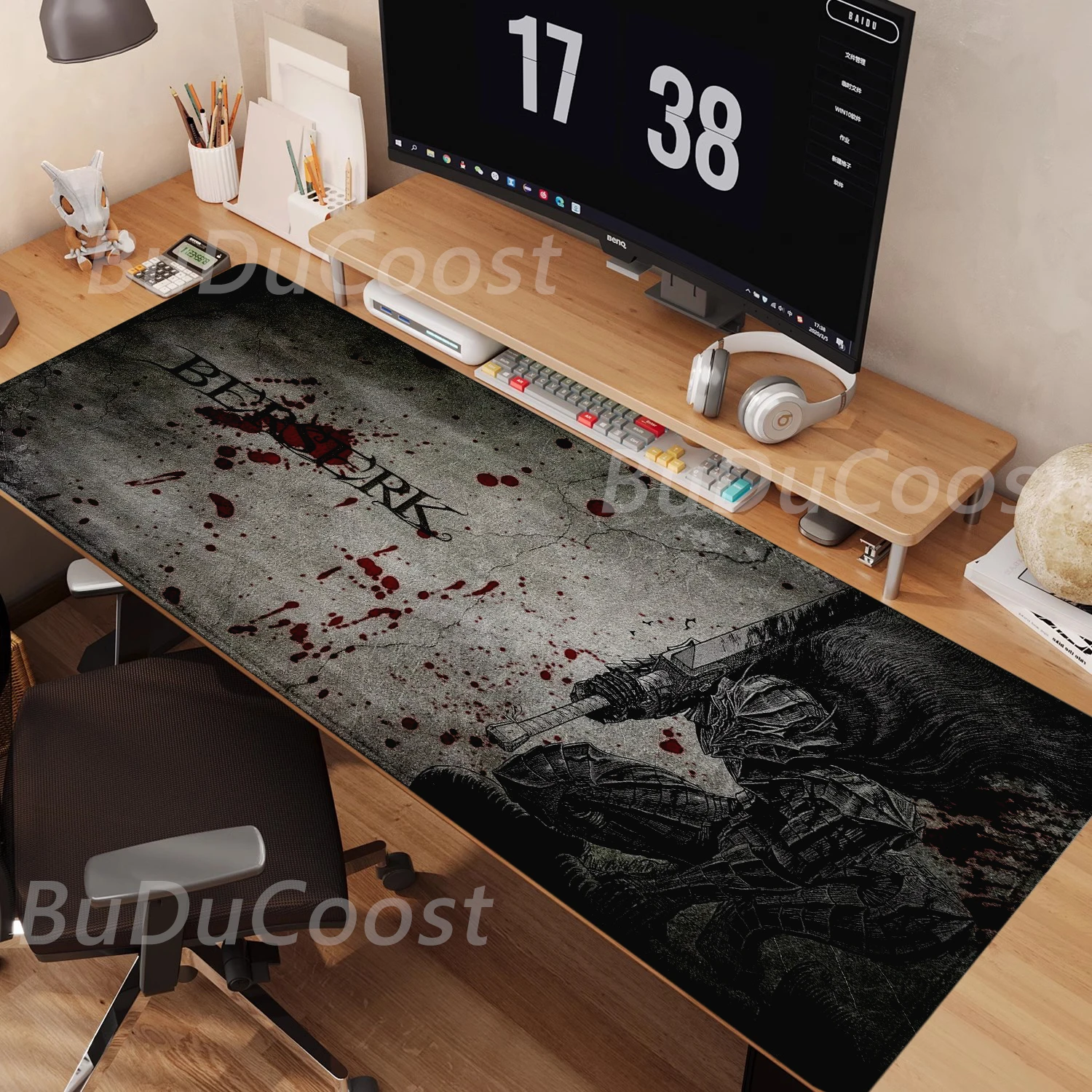 Best Sellers Berserk Guts Rubber Mousepad Anime Gamer Mouse Pad Game Locking Edge Computer Mouse Pad Office HD Printing Desk Mat