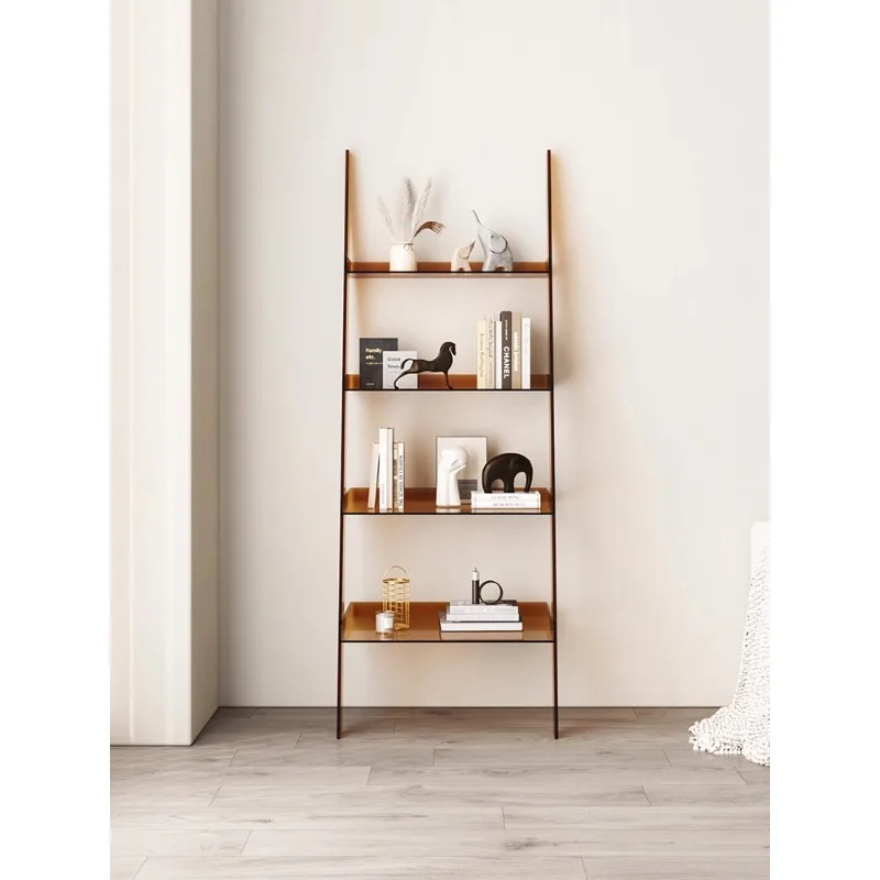 Acrylic transparent bookshelf for home use, simple and modern multi-layer magazine storage wall mounted display shelf