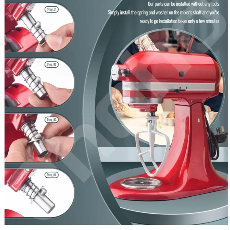 Durable 2/4 Set Stainless Steel Spring & Washer for KitchenAid Stand 3.5-8 Qt Mixers Accessories