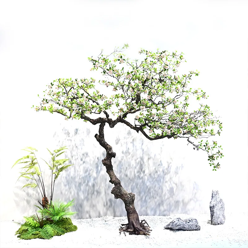 

Simulation, island, spring flowers, green plants, interior, decoration, landscaping, landing, ornament
