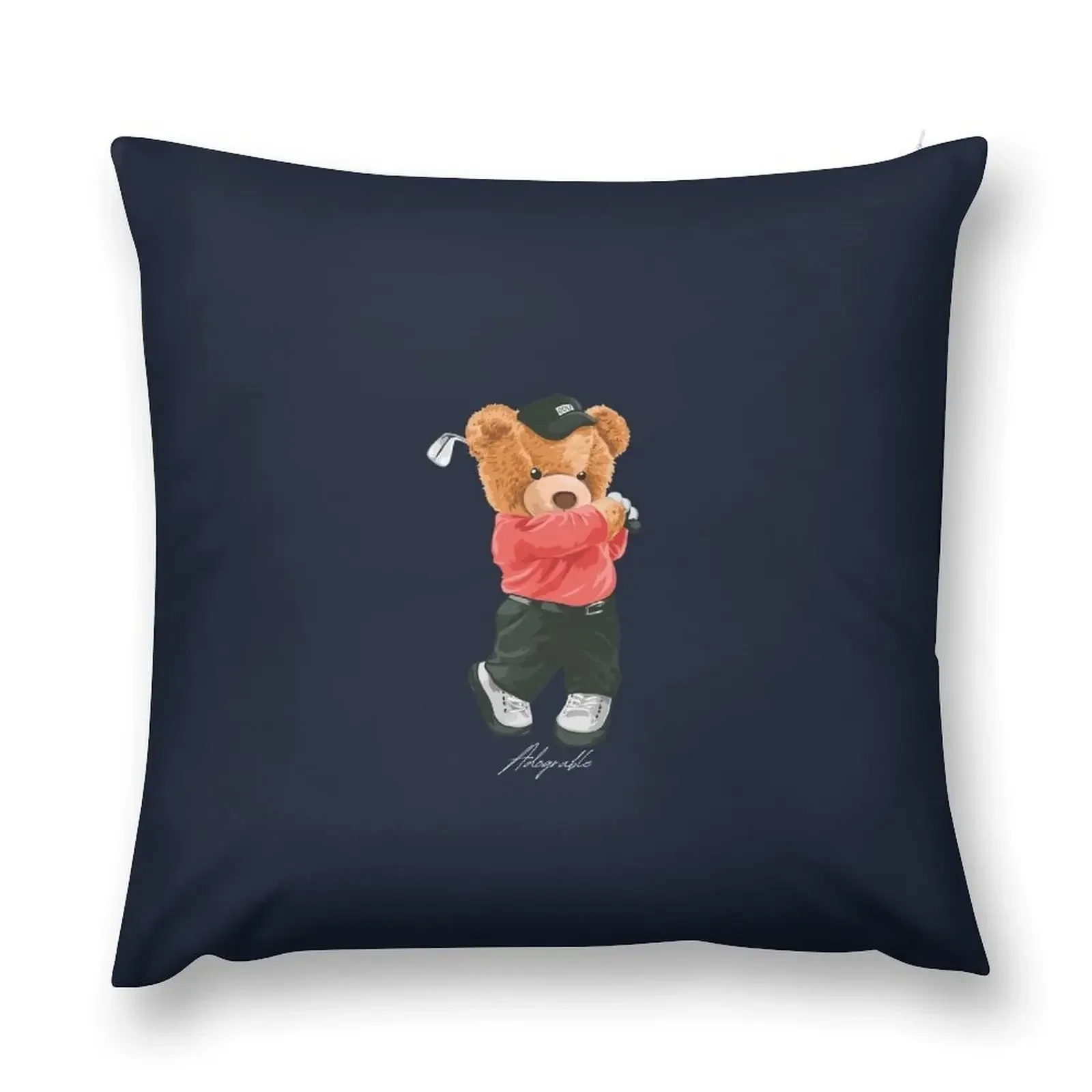 Cute Bear Glofing - Adograble Throw Pillow New year Sofa Cover luxury home accessories pillow