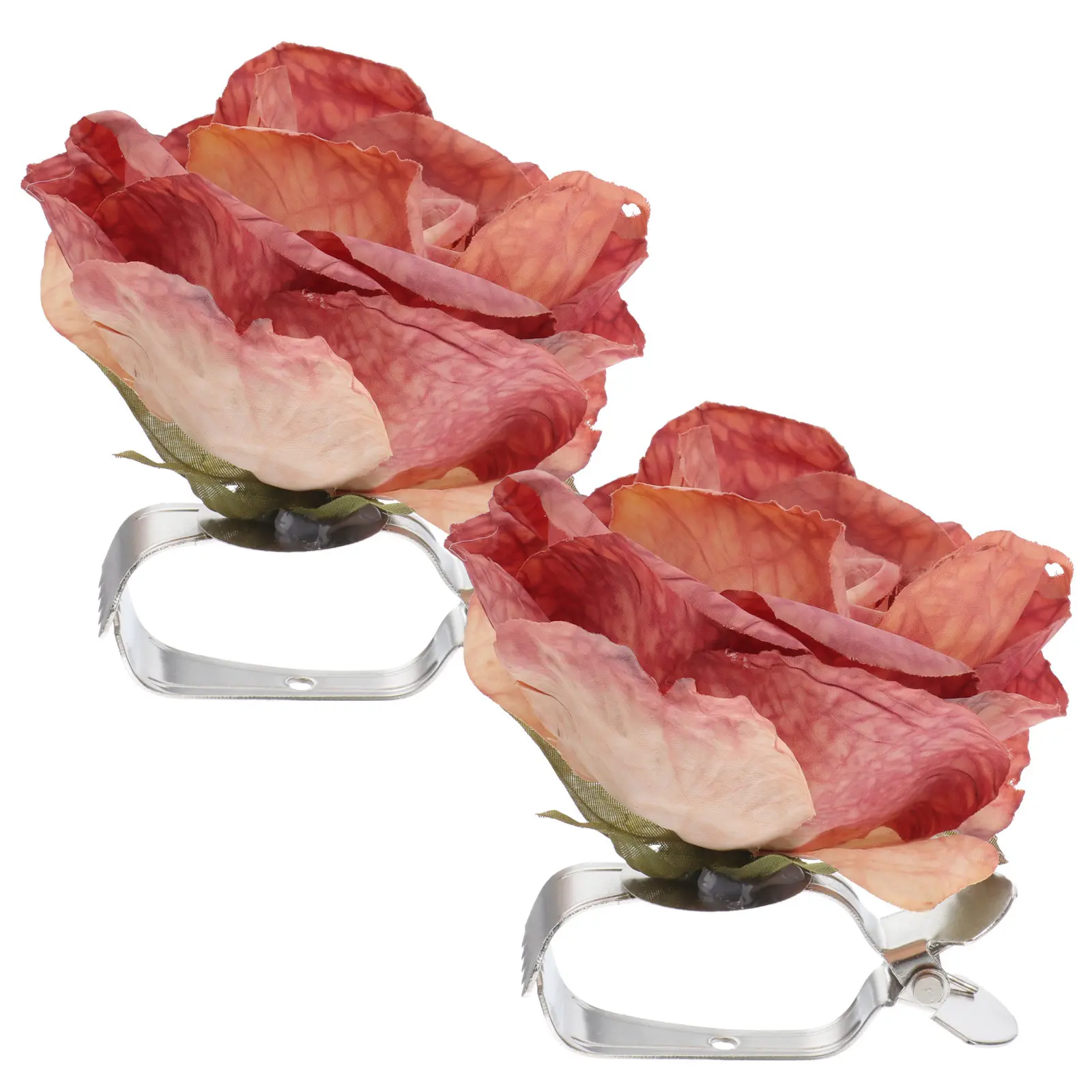 2Pcs Flower Curtain Tiebacks Clip Set Decorative Drapery Holdbacks for Home Hotel Window Curtains Easy Install No Tools Required