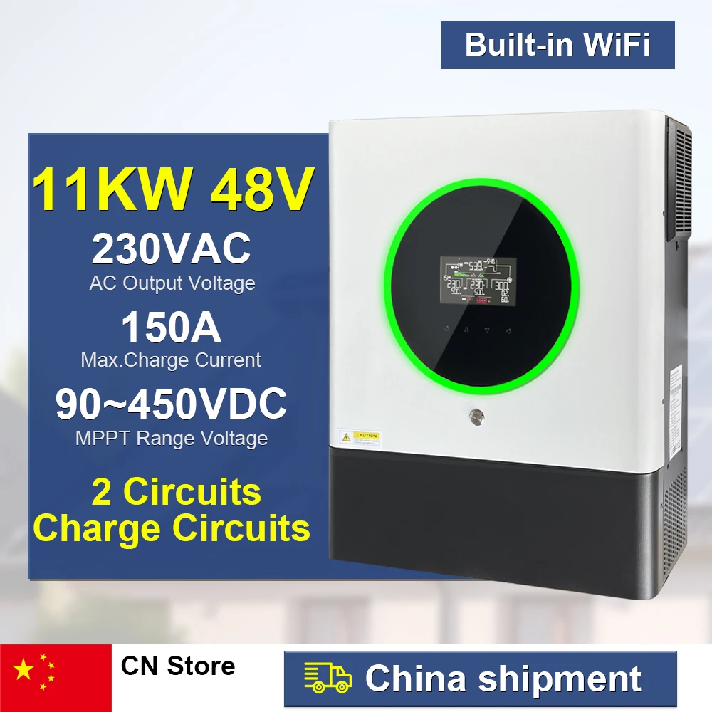 Jesudom 11KW 48VDC MPPT Parallel Function Pure Sine Wave Inverter Price in Pakistan PV Input 90-450VDC Off Grid Solar Inverter