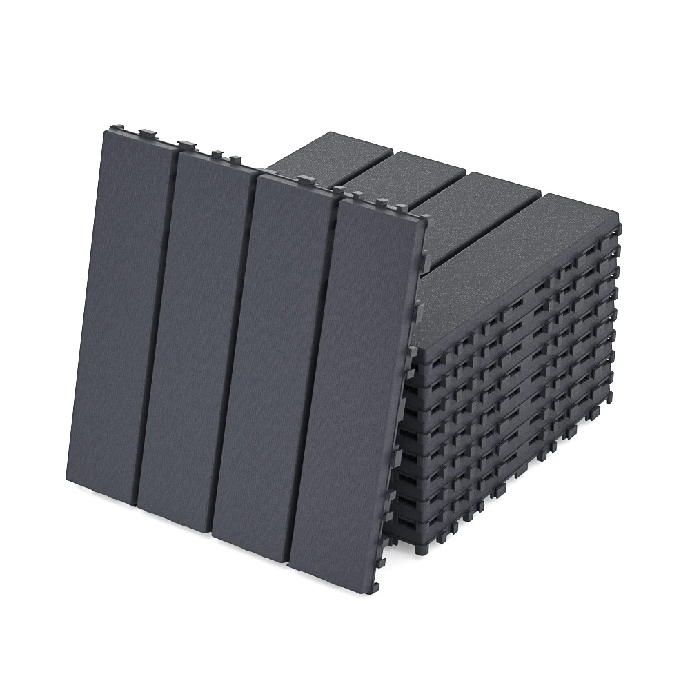 Plastic Interlocking Deck Tiles (84 Pack) - 12