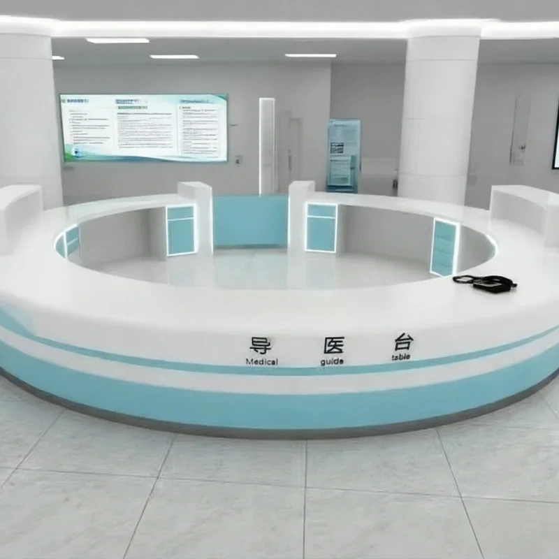 custom.Customized Modern Curved Hospital Nurse Station Reception Desk Clinic Dental Hospital