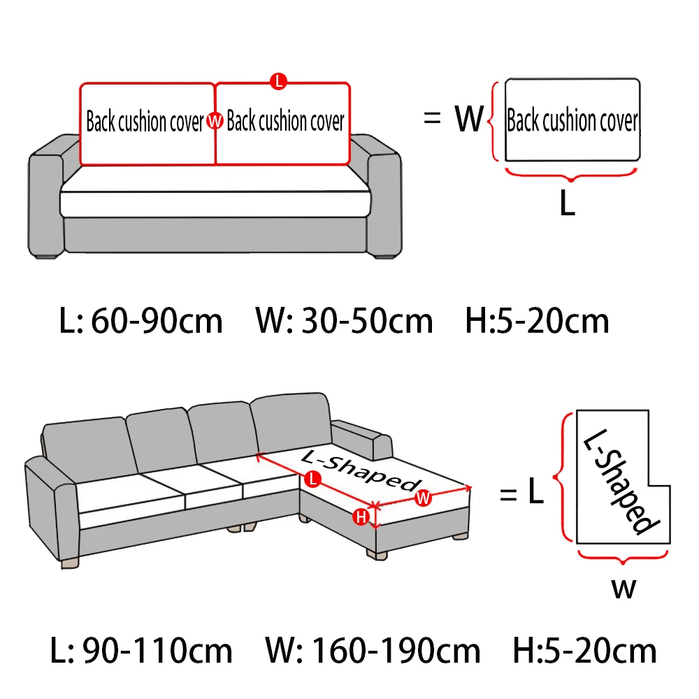 Elastic Waterproof Sofa Cushion Covers Jacquard Thick Sofa Seat Cover for Living Room Slipcover Couch Covers Furniture Protector