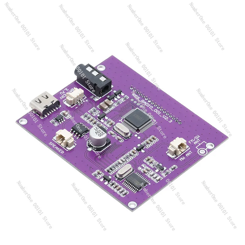 FM short-wave medium-wave full-band electronic number display time-controlled radio module board
