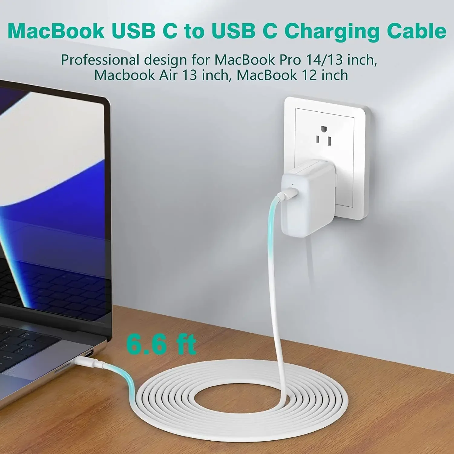 3X 60W típusa C gyorsan töltés Palládium USB C hogy C Vezeték számára IPhone 15/ipad pro/macbook