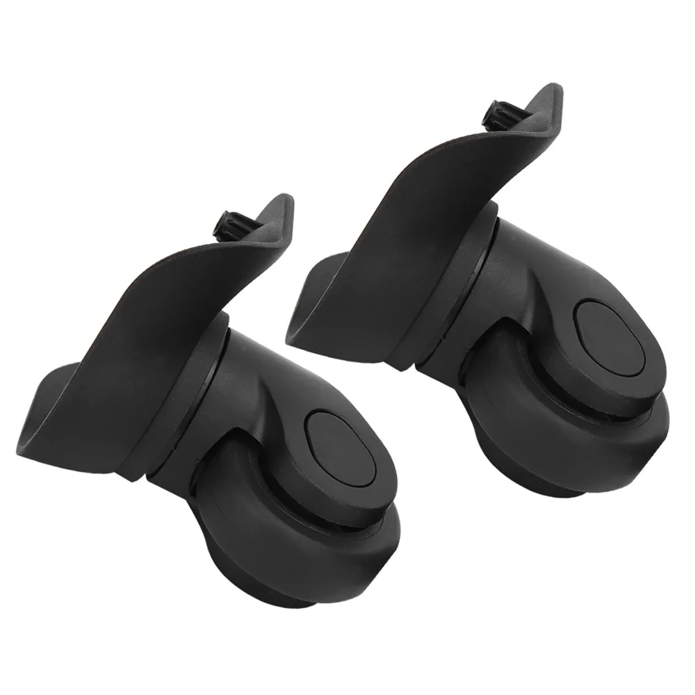 1 Pair Durable PP+PET Luggage Wheel Mute Black Single Row Wheel Swivel Caster Luggage Parts
