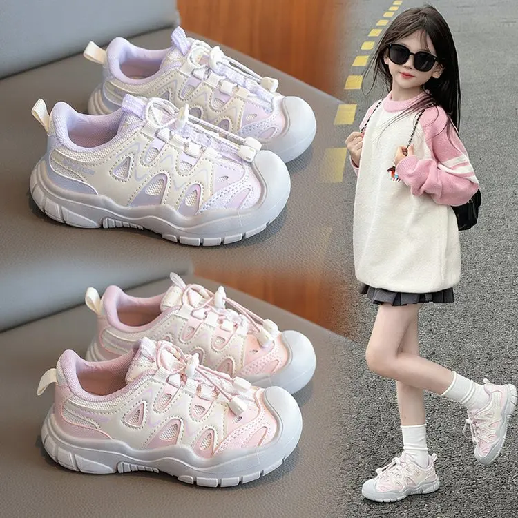 2026 Children Chunky Sneakers Waterproof Boys Sports Shoes Comfortale Arch Support Girls Running Child Footwear 26-37
