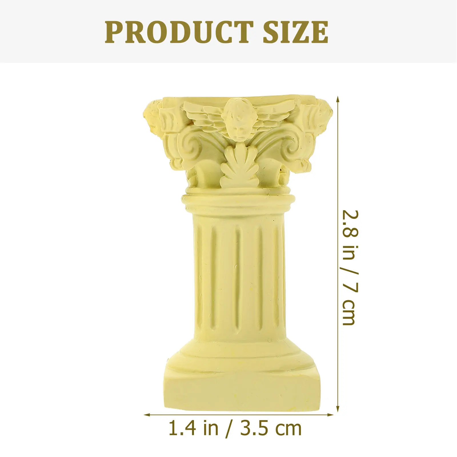 2Pcs Vintage Roman Pillar Holders Resin Candlestick Wedding Engagement Table Centerpiece Holder Candlestick Holder
