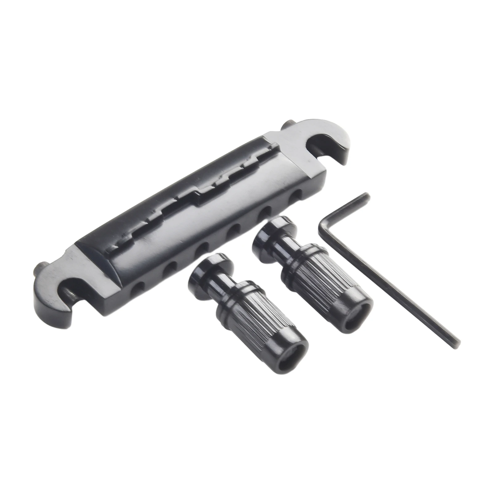 Guitar Wraparound Compensated Ridge Bridge Tailpiece For Epi LP 81.5mm Post Center Spacing With Included Studs And Anchors