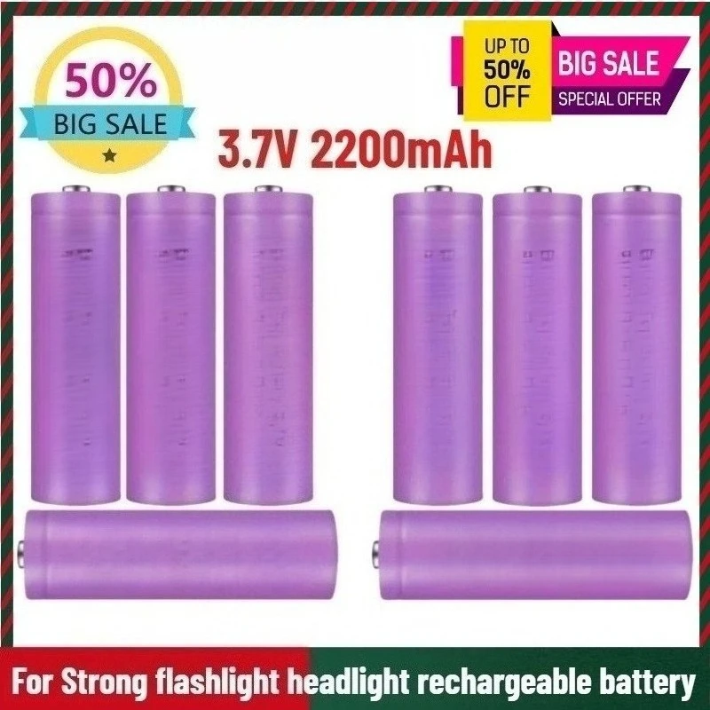 

3.7V 2000mAh Rechargeable Battery Long Lasting Lithium Li-ion Batteries for Camera Flashlight Torch Headlamp