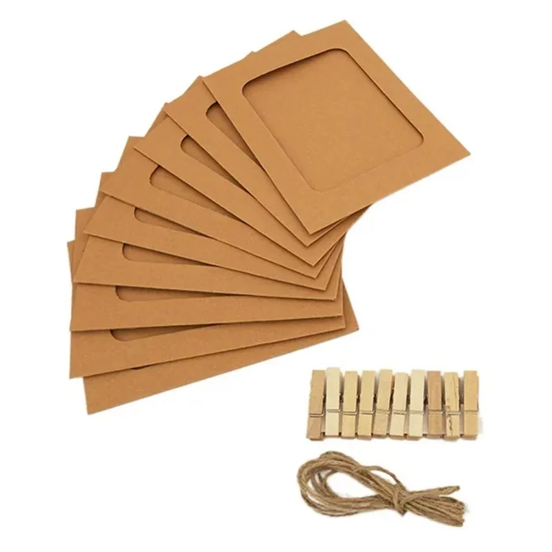 A11E-100 قطعة 6 بوصة استحمام الطفل إطار صور كليب جدار عيد ميلاد سعيد راية DIY بها بنفسك الزفاف الذكرى صورة حفلة لصالح