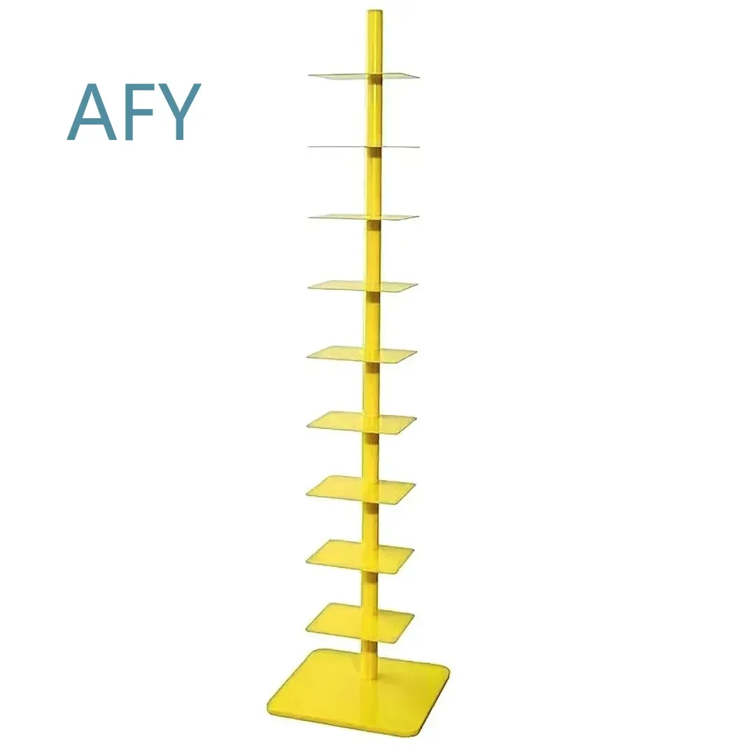 9 Layers Creative Bookcase for Iron Rotating Invisible Spiral Bookshelf for Living Room Display Shelf for Household Corner