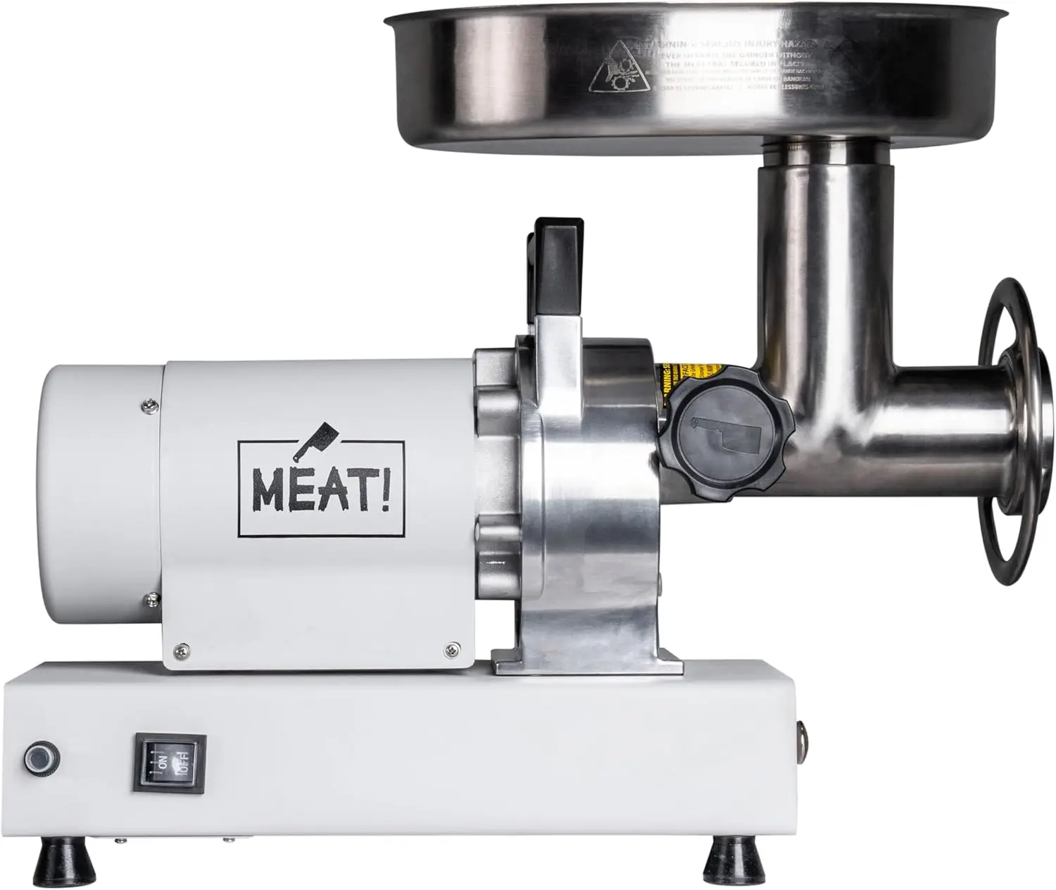 75 HP Meat Grinder with 3 Stuffing Tubes 2 Stainless Steel Grinding Plates and a Stainless Steel Stuffing Plate