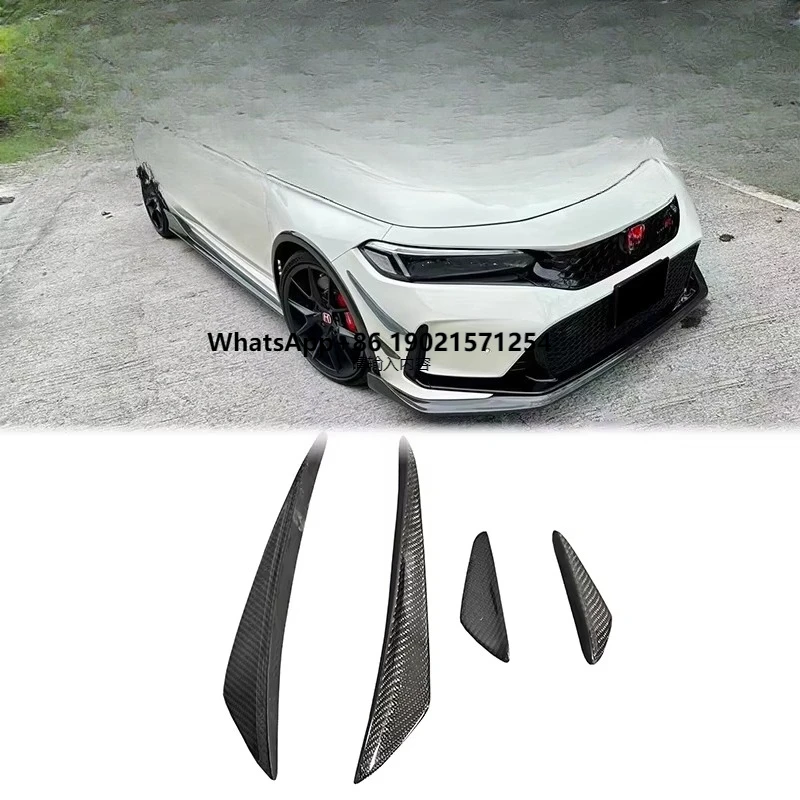 

2022 for Honda for Civic Type-R FL5 Body Parts Aerodynamic Carbon Fiber Front Bumper Spoiler Air Knife Custom FL5 Conversion Win