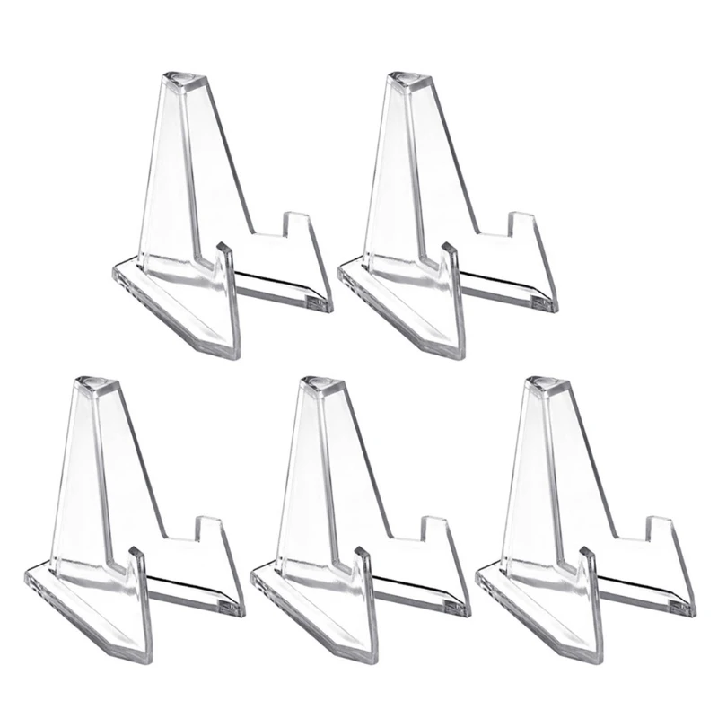 F92B 5pcs Акриловые подставки Mini Coin Display Стенд на полку мольберта