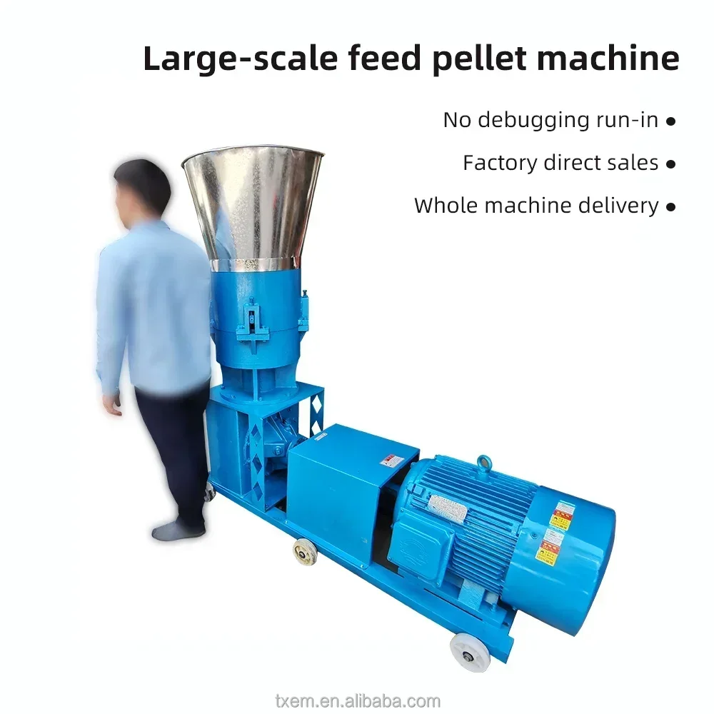 Tingxiang alta produtividade pelletizador de ração frango pato vaca linha de produção automática fazenda máquina de fabricação de ração animal