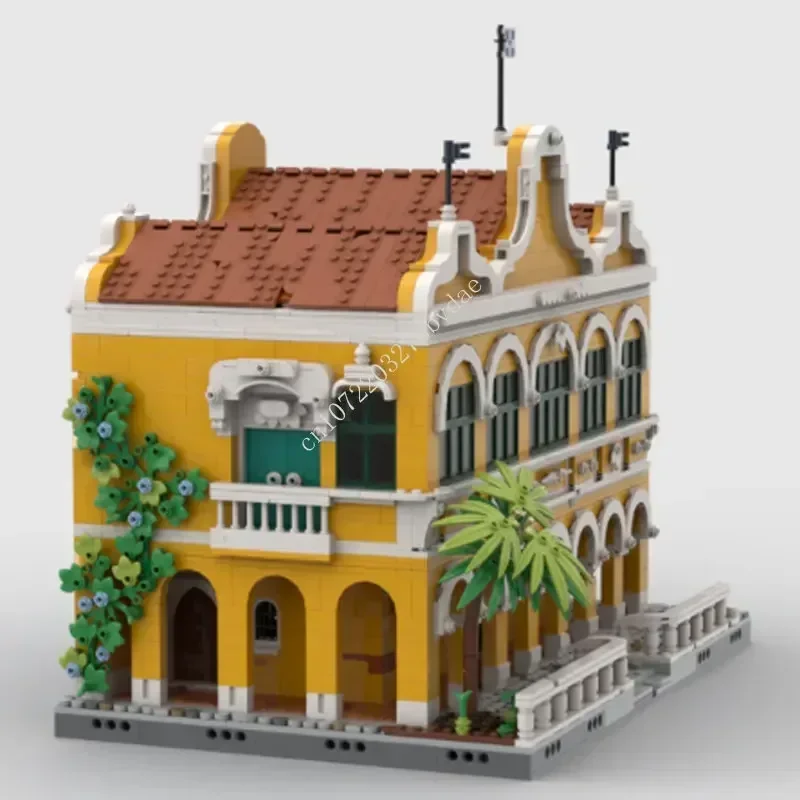 4838PCS MOC Modulare Zoll Haus Stadt street view Modell Bausteine Technologie Ziegel DIY Kreative Montage Spielzeug Geschenke