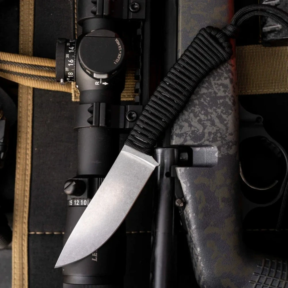 

Тактический нож для работы на открытом воздухе, многофункциональные спасательные ножи для рыбалки с K-футляром, нож с фиксированным лезвием STONED GOAT