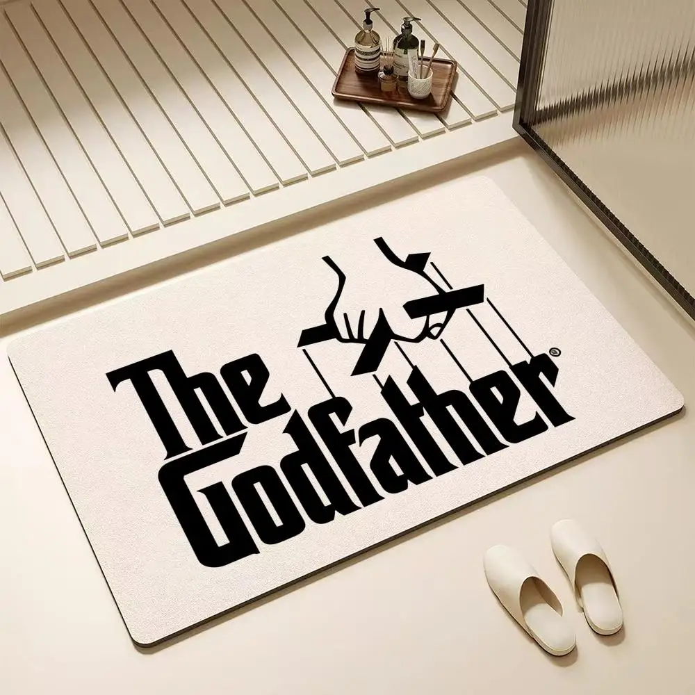 The G-Godfather Moive Floor Mat Diatomite Bath Mat – Highly Absorbent, Non-Slip, Quick-Drying Bathroom Rug