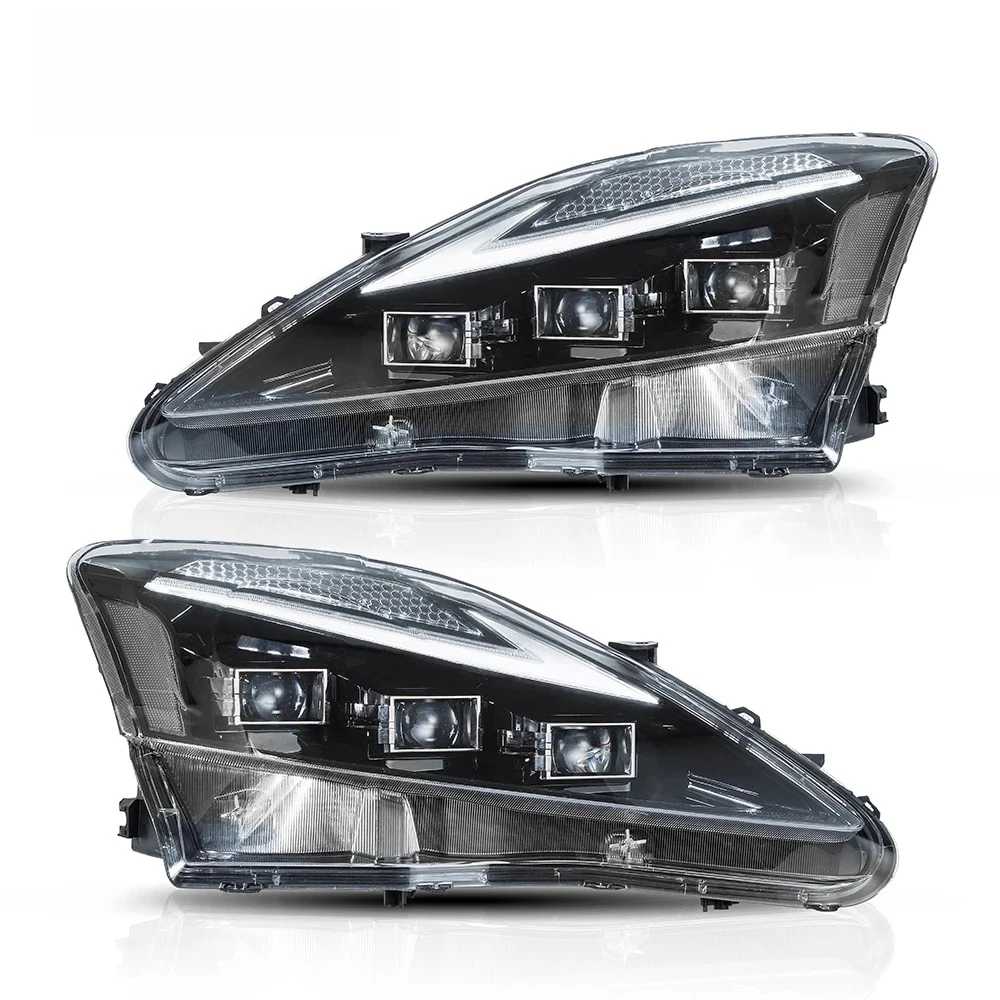 LED koplampen voor Lexus IS250 IS250C IS350 IS220d 2006-2012 ISF XE20 2008-2014 Blauwe LED DRL voorste koplampunit 1 paar