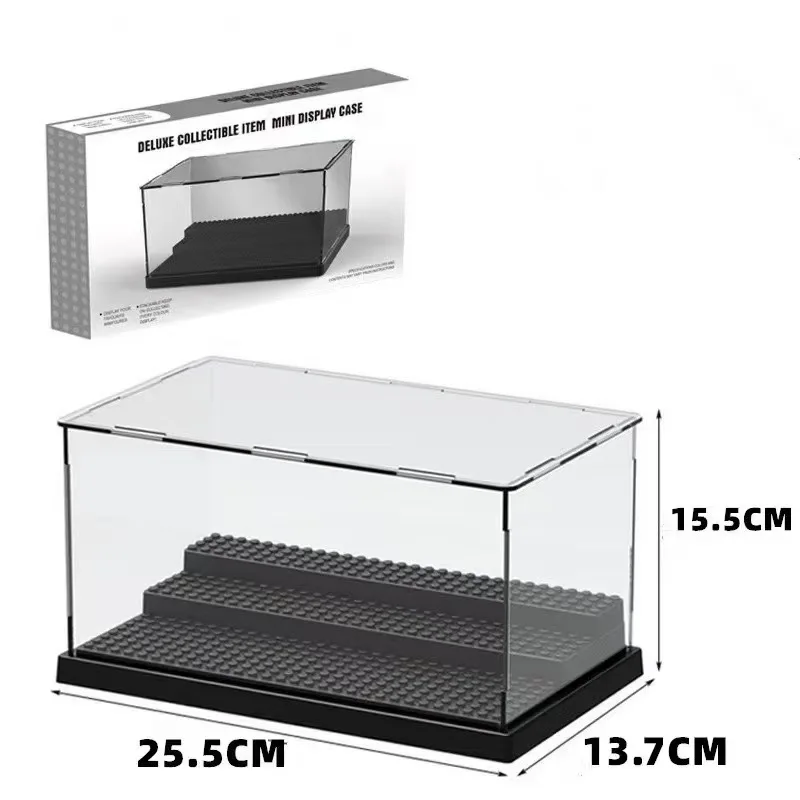 Compatible with Lego small particle building block doll display box rack acrylic board ornaments storage box transparent display view 3
