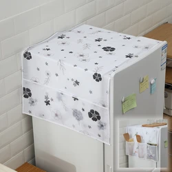 Cartoon Refrigerator Dustproof Cover with Both Sides Hanging Storage Bag Fridge Top Anti-dirty Mat Kitchen Creative Organizer