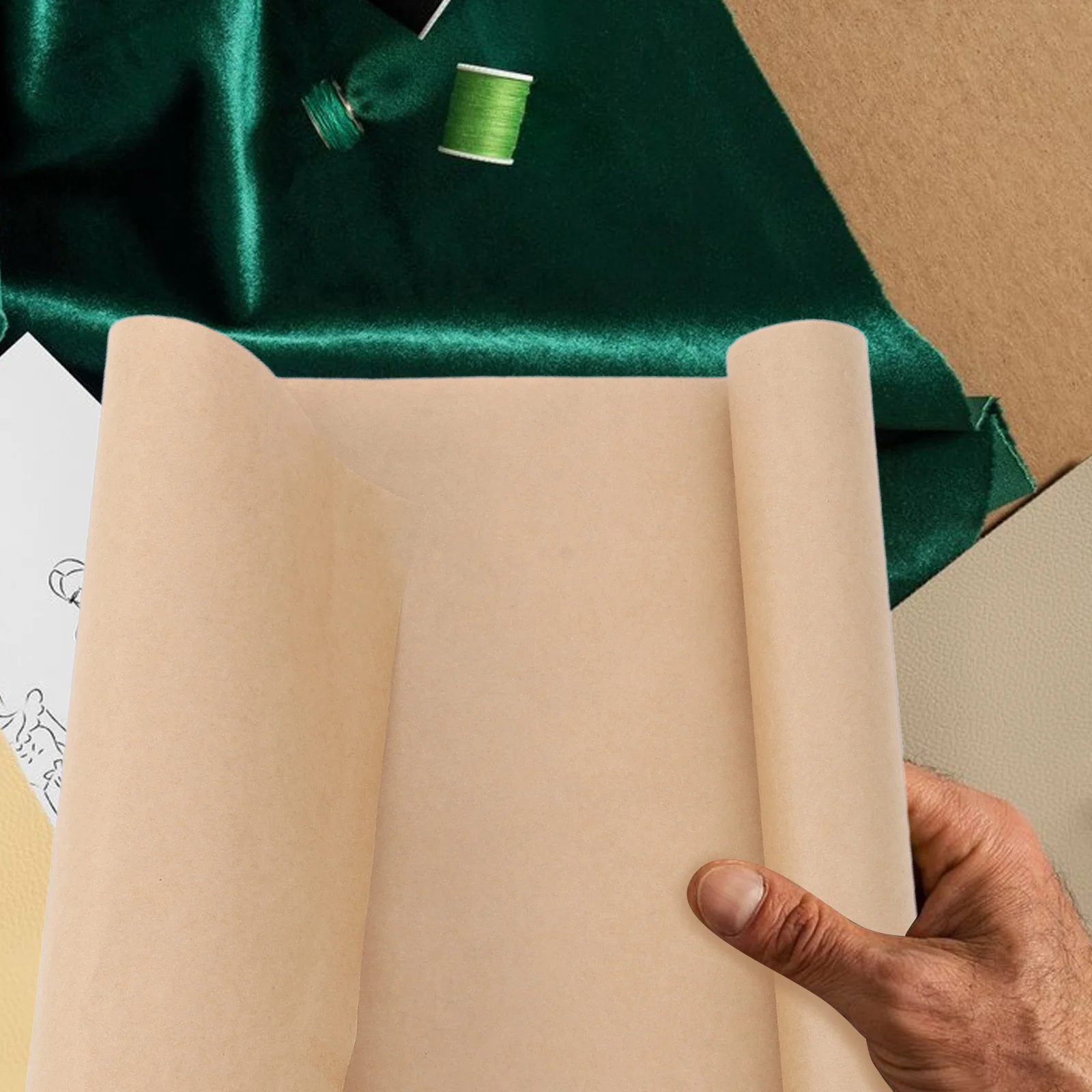 กระดาษห่อสีน้ำตาลแบบม้วน กระดาษคราฟท์ขนาดใหญ่ สไตล์วินเทจ สำหรับงาน DIY ห่อช่อดอกไม้ บรรจุภัณฑ์ จัดส่ง ปูโต๊ะ