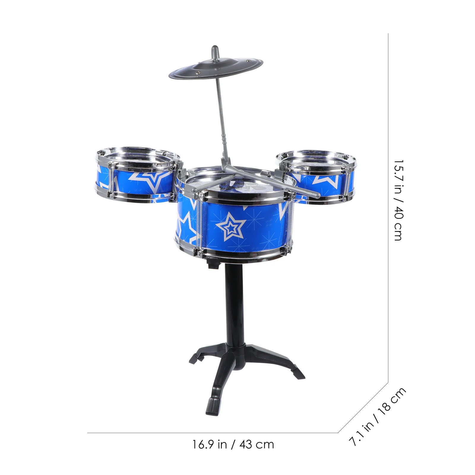 1 ensemble de tambour de Jazz pour enfants, ensemble Musical éducatif, conception imprimée Unique, Surface lisse et sûre, Instrument de musique préscolaire pour l'apprentissage précoce