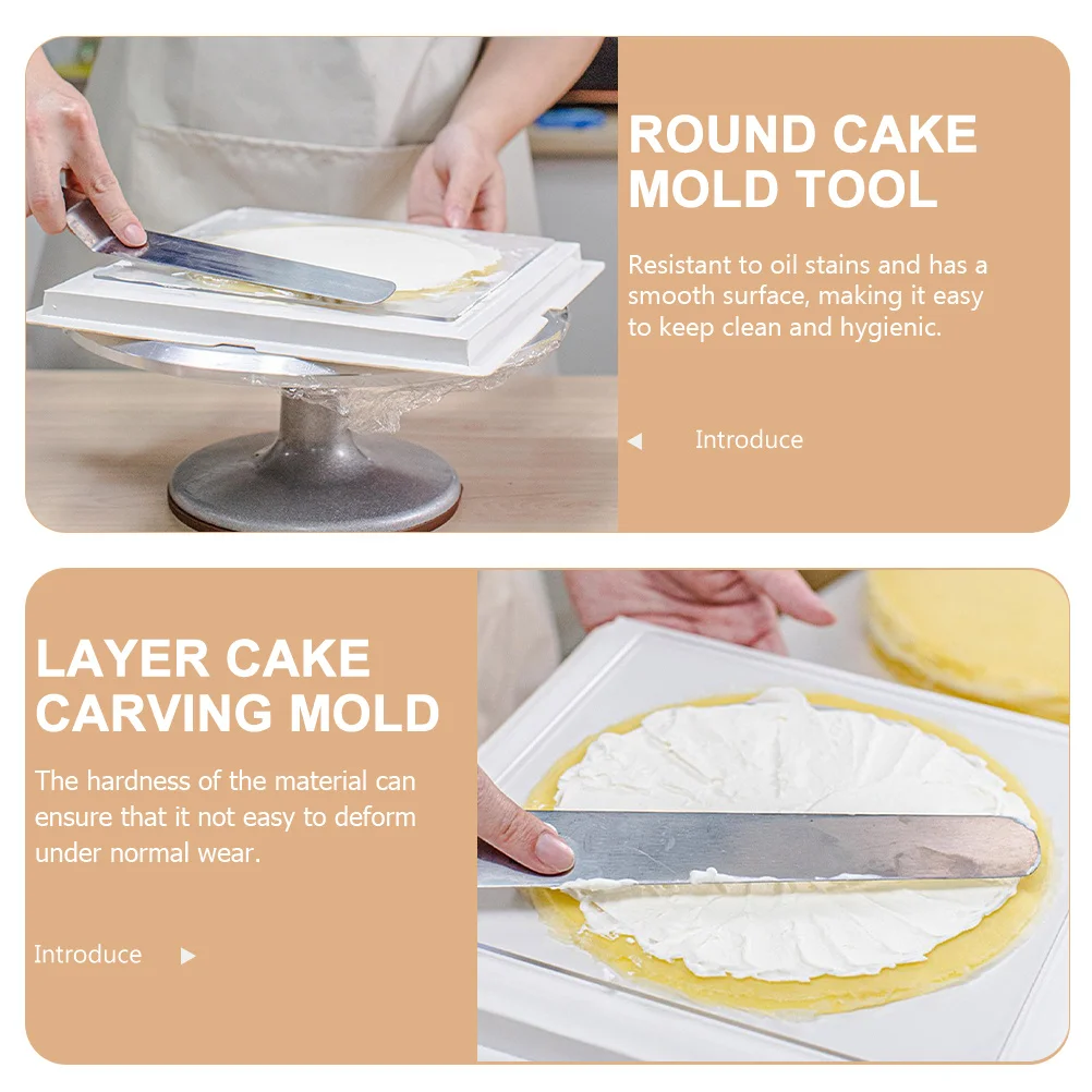 

3Pcs Layer Cake Molds Baking Tools Square Layer Pancake Boards Non Deform Easy Clean Frosting Piping Board