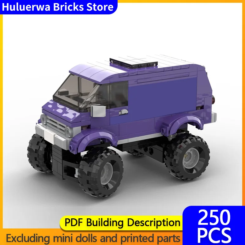 

Модель скоростного гоночного автомобиля MOC, строительные кирпичи, внедорожный фургон, грузовик, модульная технология, детские праздничные подарки, сборка игрушек, костюм