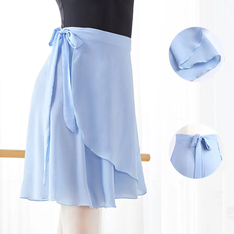 Falda de Ballet para mujer, tutú de gasa de hadas, Vestido largo de baile, Ropa de baile para adultos, faldas de Ballet de cintura alta elástica