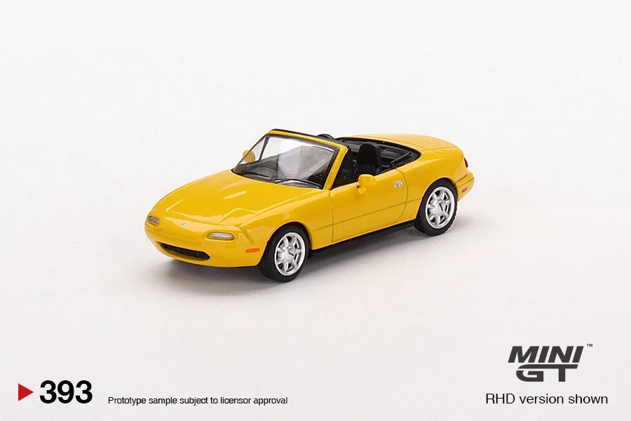 MINI GT 1:64 Eunos Roadster Sunburst Yellow /Miata MX-5 Diecast Model Car