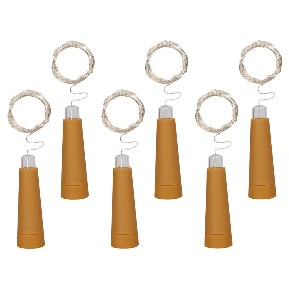 6 قطعة زجاجة النبيذ LED سلسلة أضواء البلاستيك الزخرفية قابلة لإعادة الاستخدام مصباح الحفلات سلسلة ضوء ديكور عيد الميلاد في الهواء الطلق حديقة وميض #5