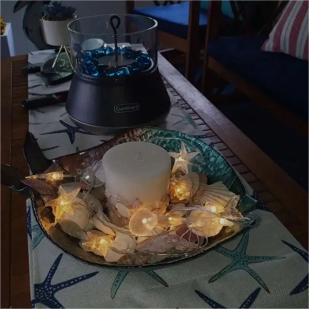 Shell Starfish Mermaid Tail Ocean String Lights Atmospheric Props Lights For Courtyard Indoor Christmas Tree Decoration