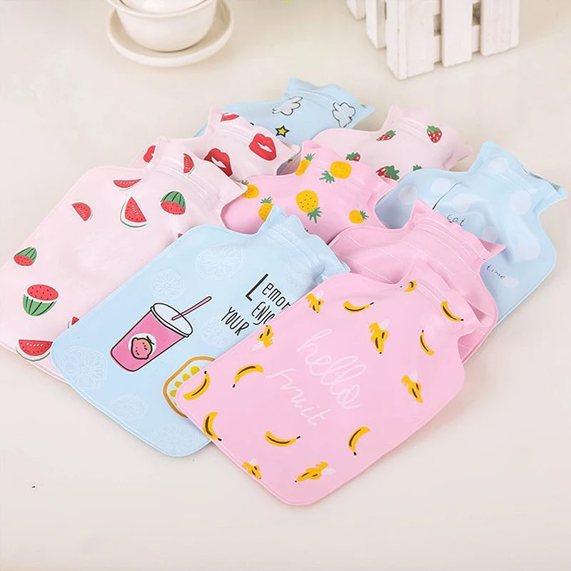 PVC Mini Hot Water Bag Cute Cartoon Hot Water Warmer Screw Portable Hand Warmer Water-filling Hot-water Bag Home Warming Product