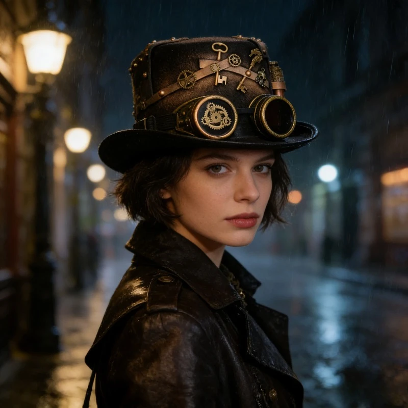 

Шляпа в стиле стимпанк с дизайном викторианской эпохи, с очками и декором в виде флакона, для маскарадов, косплея, вечеринок и сценических выступлений