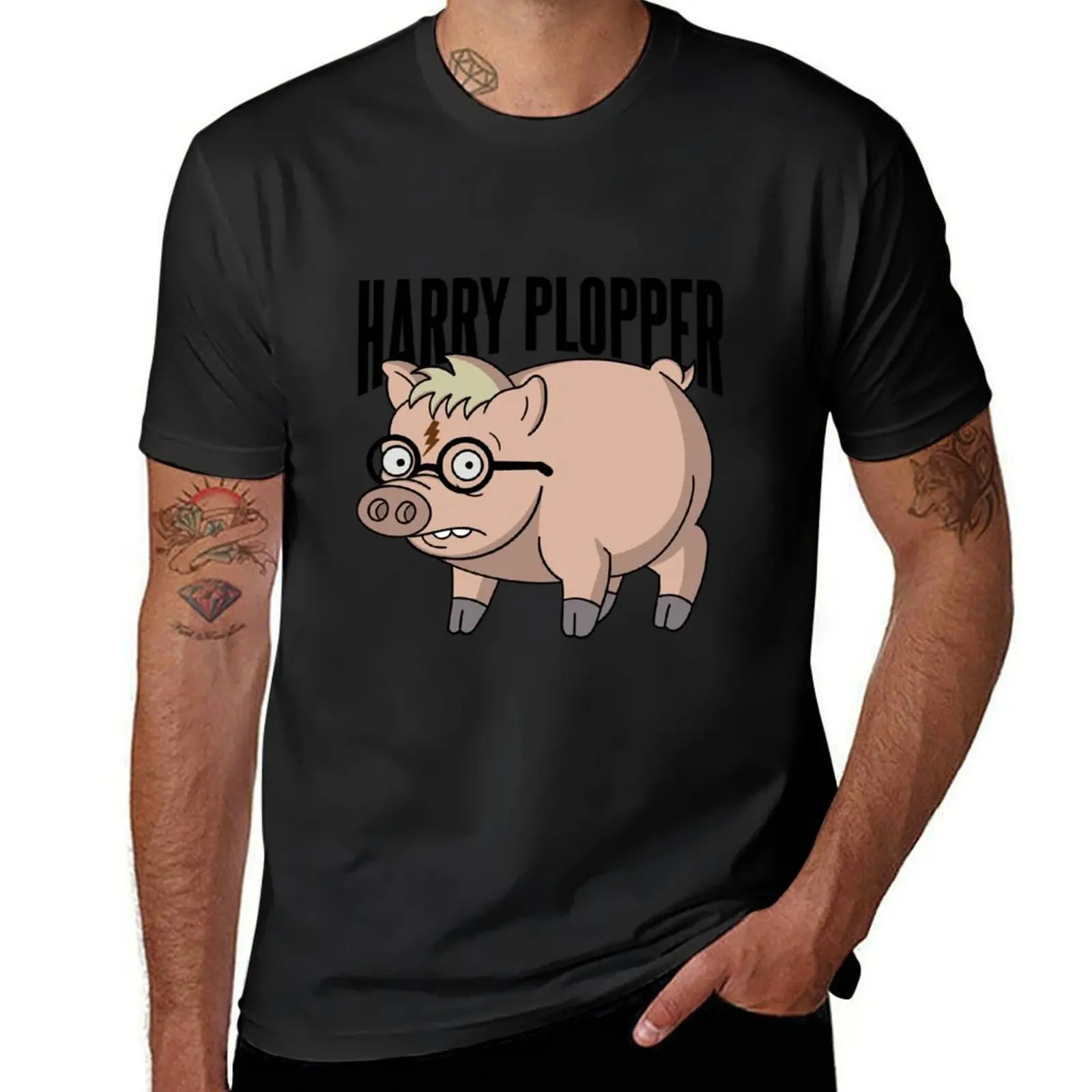 Harry Plopper T-Shirt tops summer tops kawaii clothes mens graphic t-shirts funny