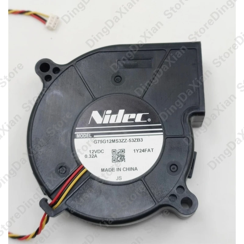 d 1PCS For NIDEC G75G12MS3ZZ-53ZB3 | 12V 0.32A 3-Wire 4-Pin Projector Blower Axial Fan