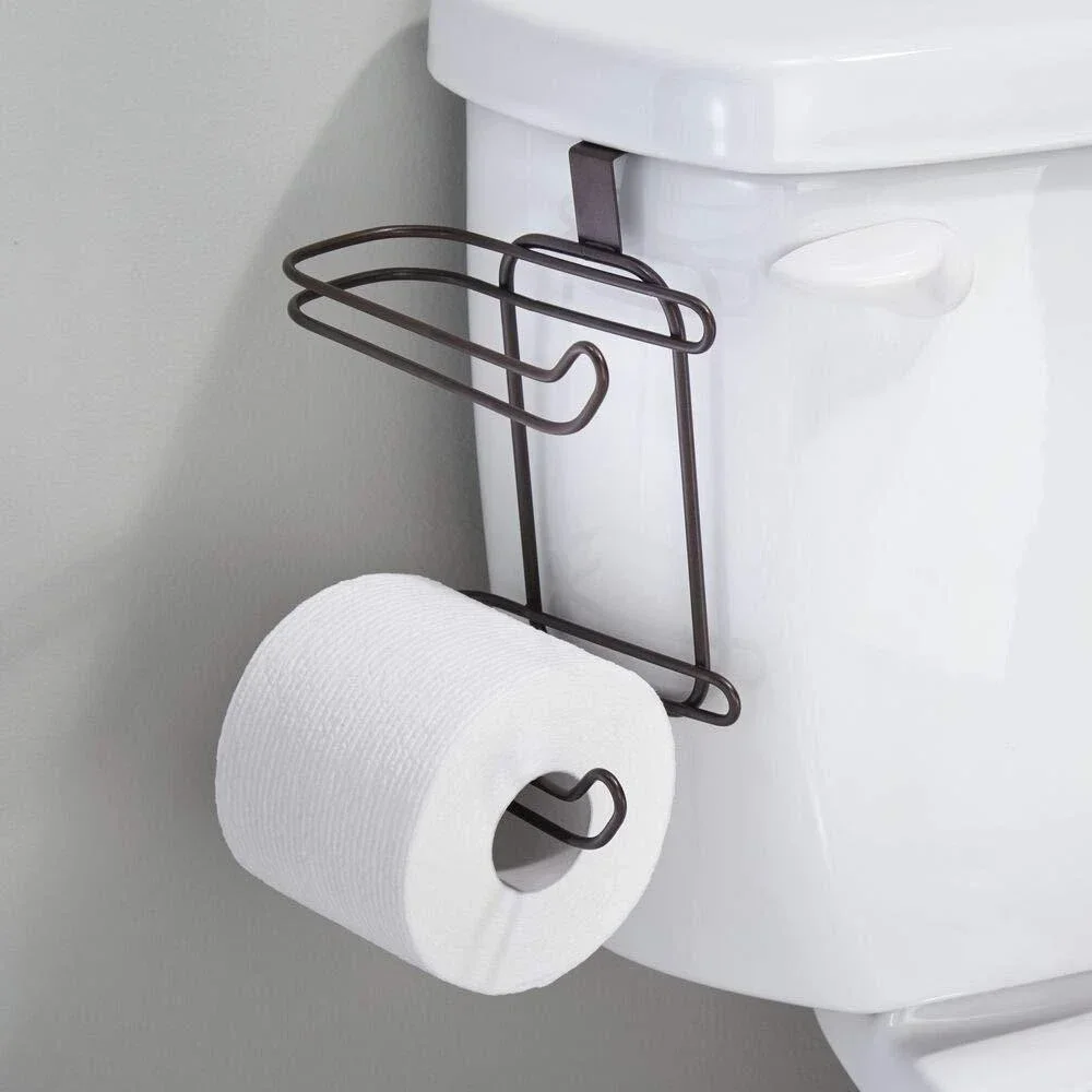 Kitchen storage paper roll holder hanging door back towel bar drawer hook bathroom toilet closestool double tube paper holder