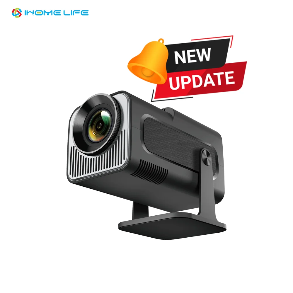 Hy320mini projetor ihomelife portátil 4k 8k suporte de vídeo nativo 720p cinema ao ar livre android 11 feixe projetor versão atualizada