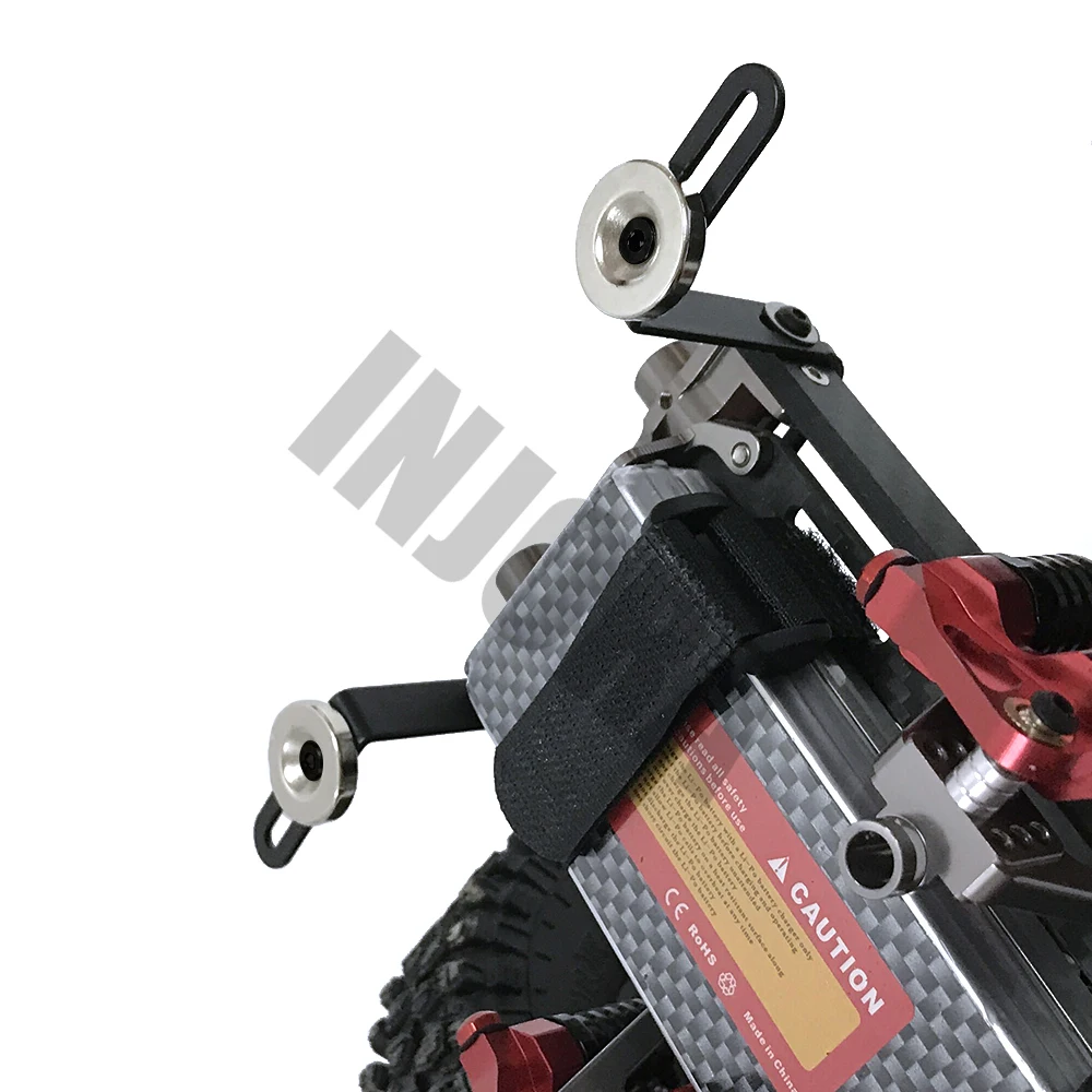 INJORA 4PCS RC Car Shell Body Mount Metal L-Bracket with Magnet for 1:10 RC Crawler Car Axial SCX10 90046 D90