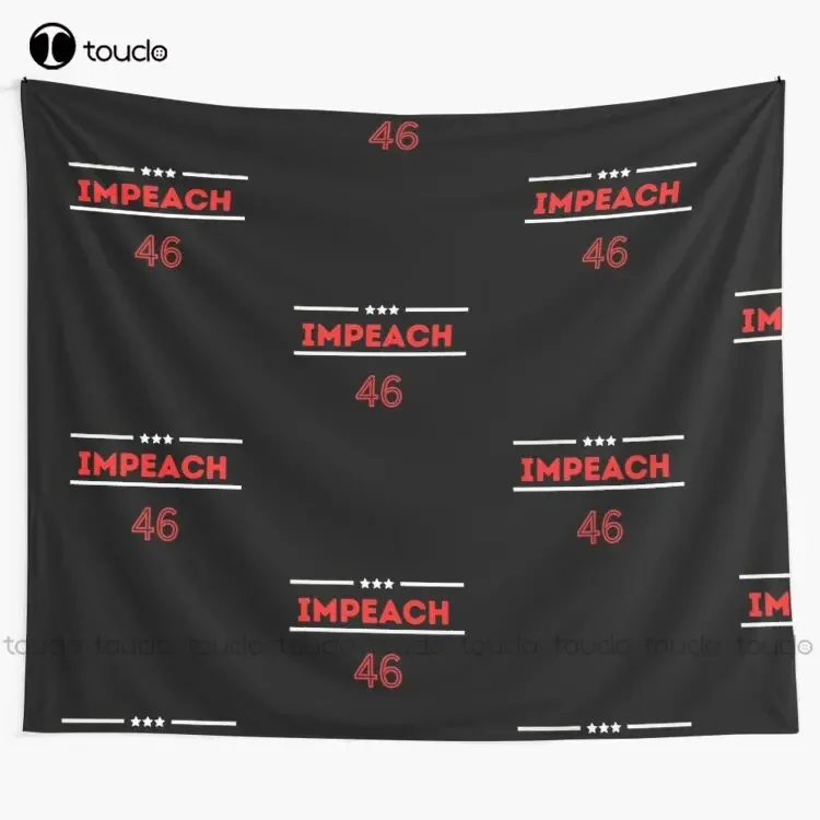 New Impeach 46 Anti Joe Biden Tapestry Blue Tapestry Tapestry Wall Hanging For Living Room Bedroom Dorm Room Home Decor