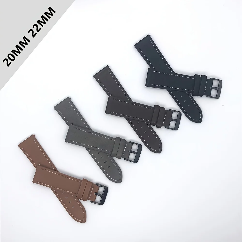 22 20mm 인조 가죽 시계 스트랩 (미 워치 S2 46/42mm, 미 워치 컬러 2, 미 브로 라이트/에어 스마트워치용)