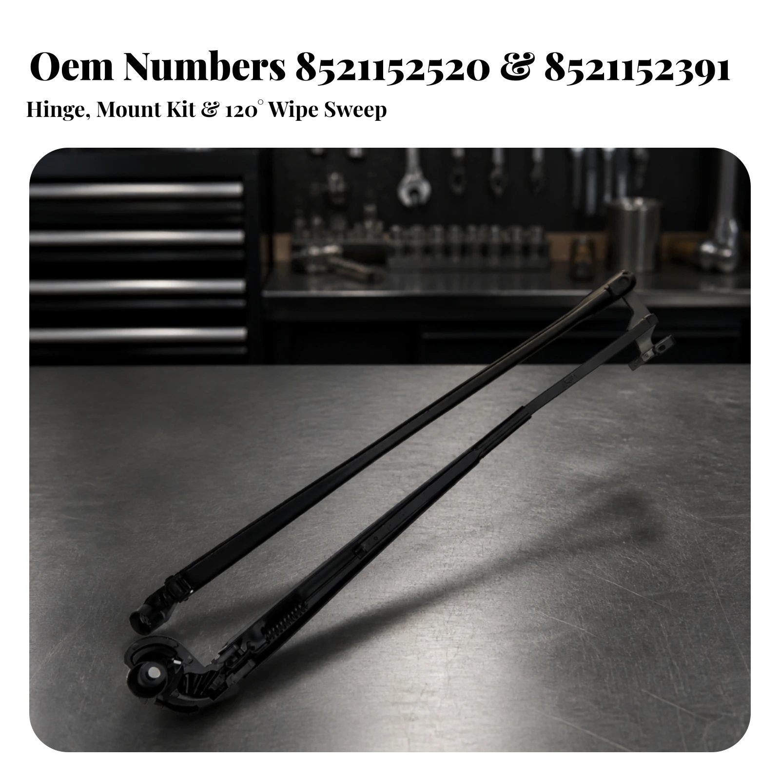 Auto Parts Metal Front Windshield Wiper Arm Auto Part Black for Car Owners, Vehicle Maintenance