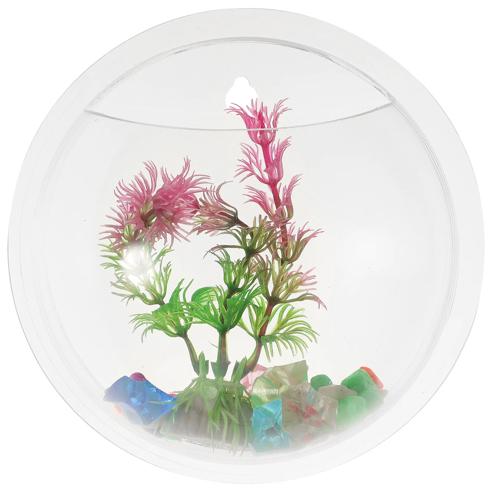 Creative Acrylic Wall-Mounted Fish Tank Hydroponic Vase Decorative Planter Home Ornament for Flowers Plants Party Wedding